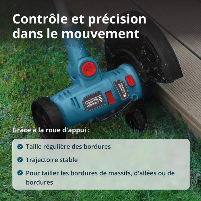 Taille-bordures multifonctions sans fil KS MFT-20V (batterie et chargeur - non inclus dans le kit)