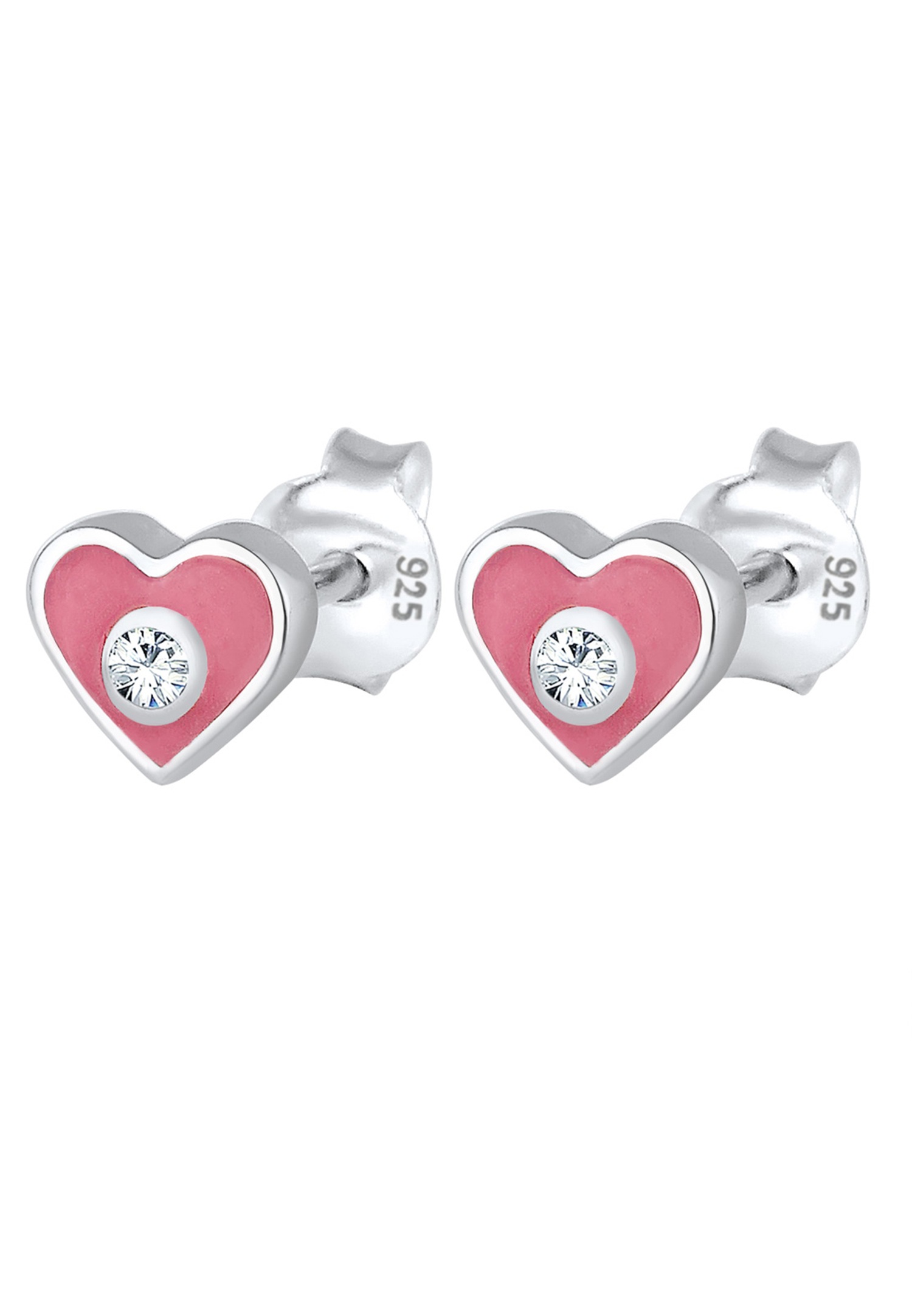 Elli Enfants cœur avec cristaux en argent sterling 925