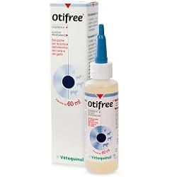 Solução de limpeza auricular Otifree para cães e gatos 60 ml