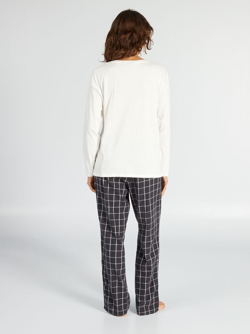 Conjunto de pijama de 2 piezas - BLANCO