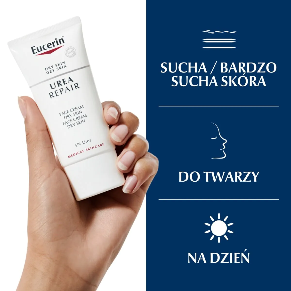 Eucerin Urarepair Krem do twarzy z 5% Mocznika