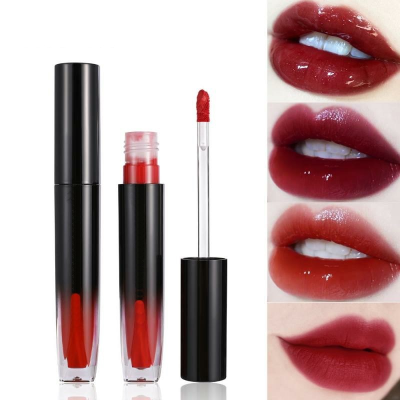 Labial mate de 12 colores, de larga duración, hidratante, fácil de aplicar, brillo labial, no se transfiere, maquillaje labial, cosméticos TSLM1