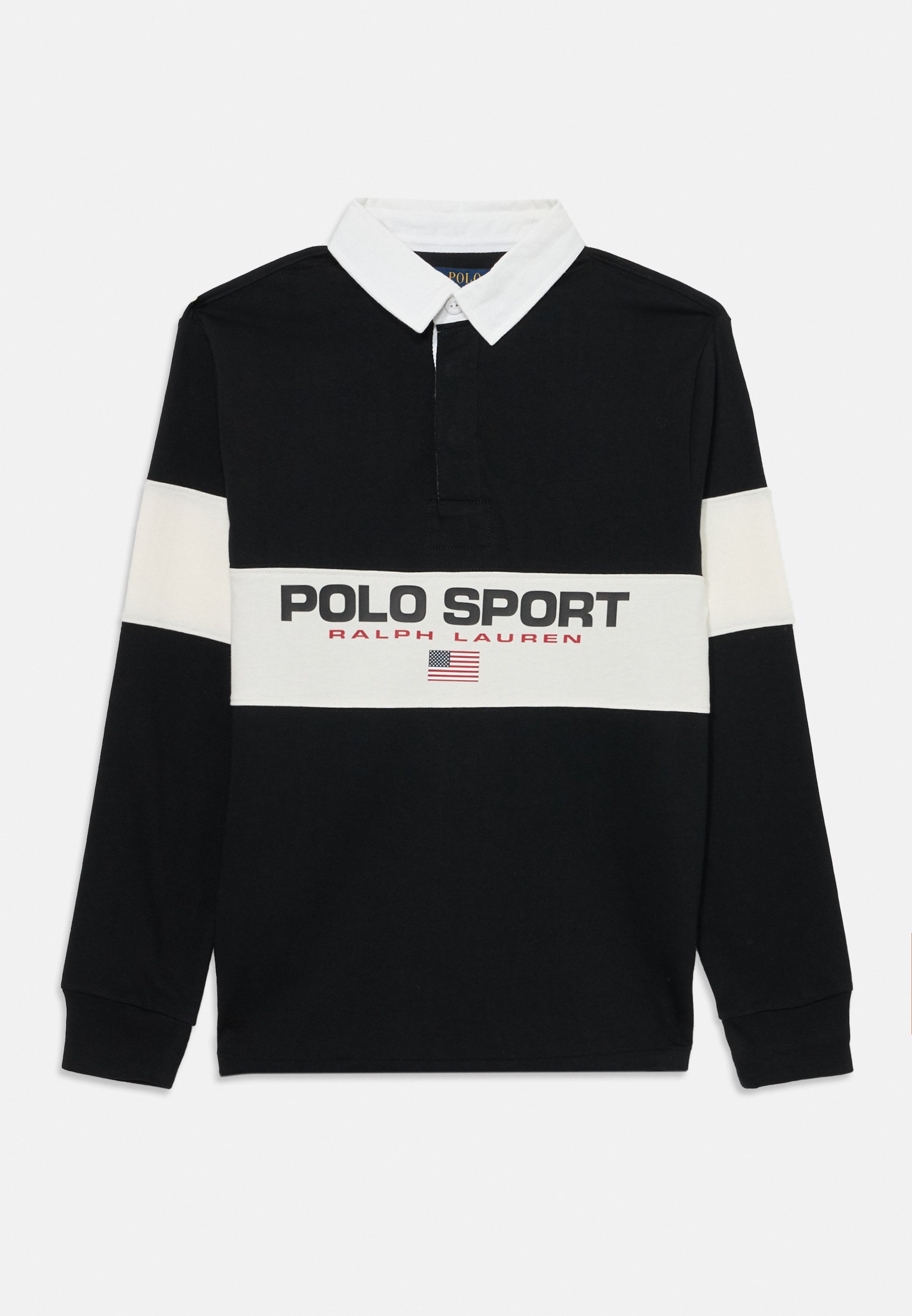 Polo Ralph Lauren RUGBY - Top met lange mouwen - zwart/wit