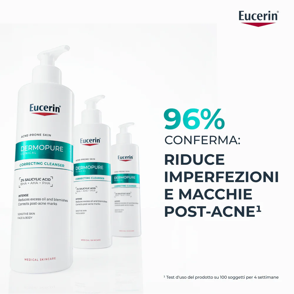 Dermopure Detergente Tripla Azione - Gel detergente viso, Gel viso antimperfezioni, Gel viso antimacchie