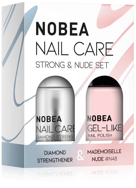 Sada laků na nehty NOBEA Nail Care Strong & Nude