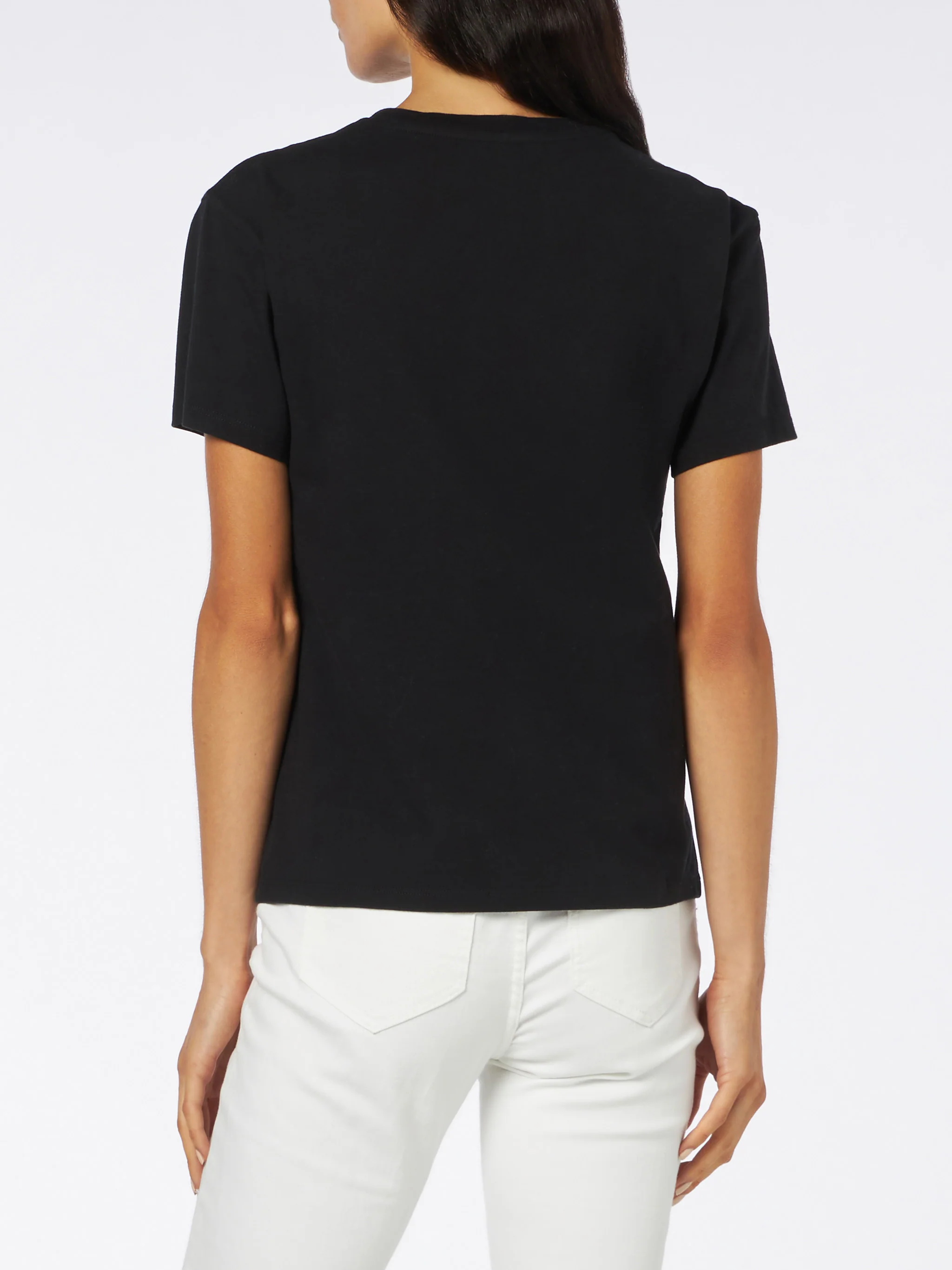 Dames T-shirt van zwaar katoen met strass-print Sono Strassata