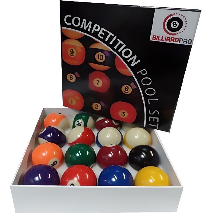 Biljartballen - Pro Billiards - 50,8 mm - 15 genummerde ballen - 47 mm witte ballen - Robuust en betrouwbaar