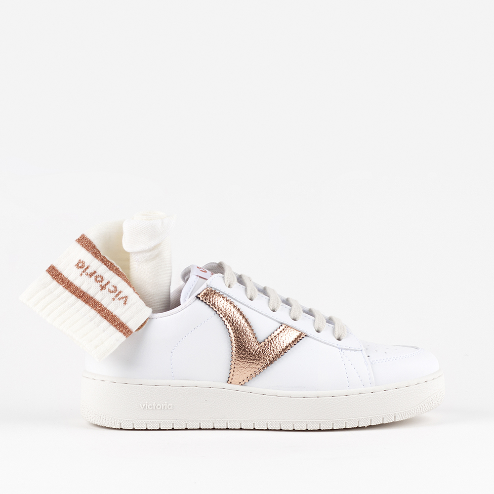 Chaussettes hautes en coton V. Things avec détails en lurex