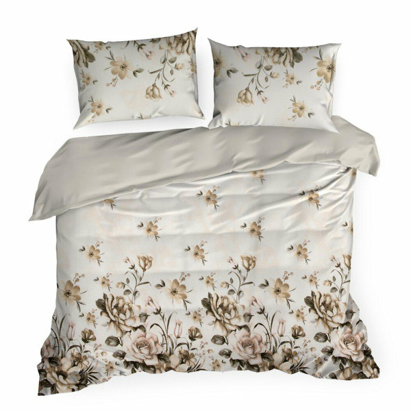 Pościel Satynowa 160x200 SPRING/41 Elegancka Kwiecista
