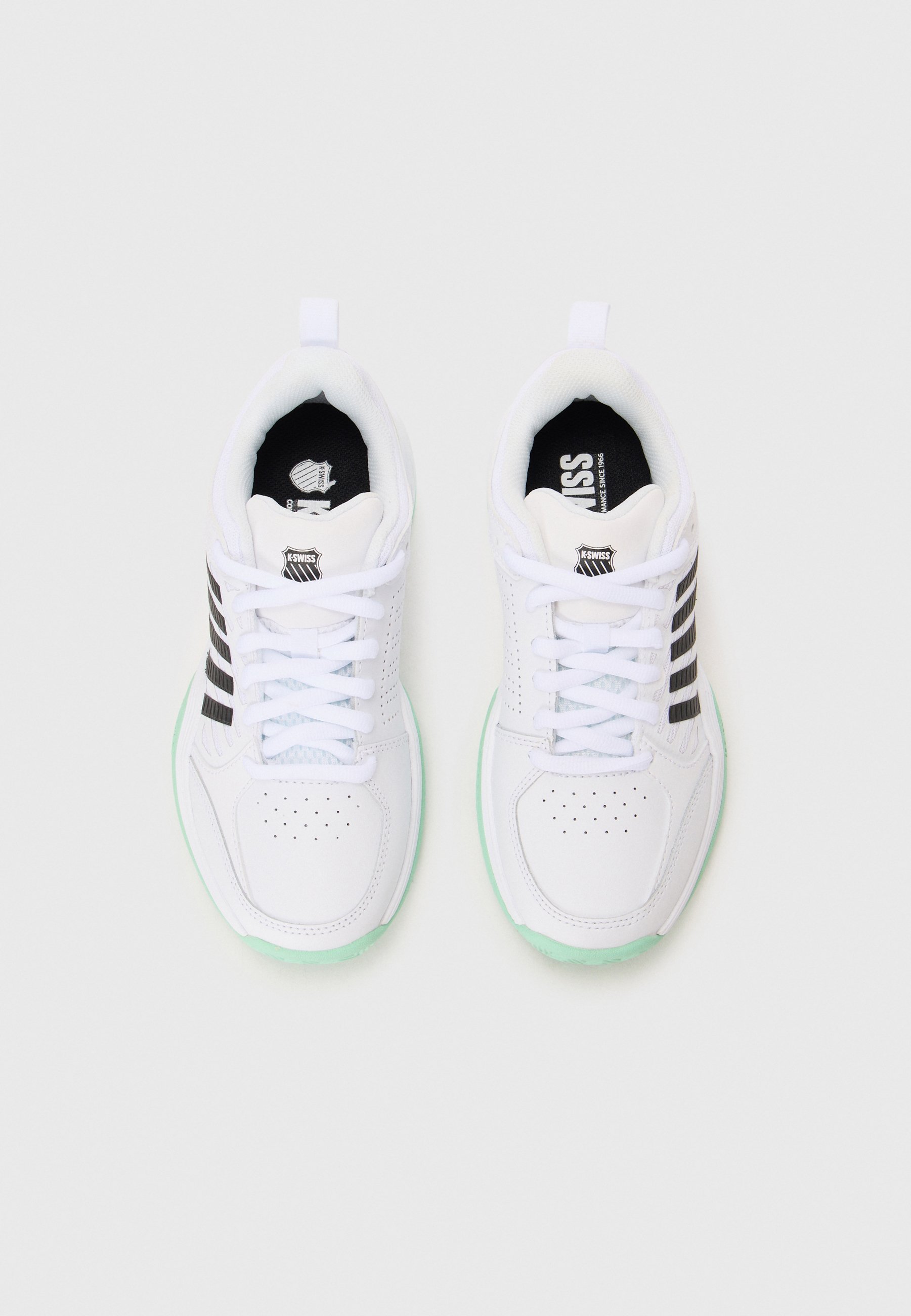 K-SWISS COURT EXPRESS 2 - Scarpe da tennis per campi in terra battuta - bianco neon/menta