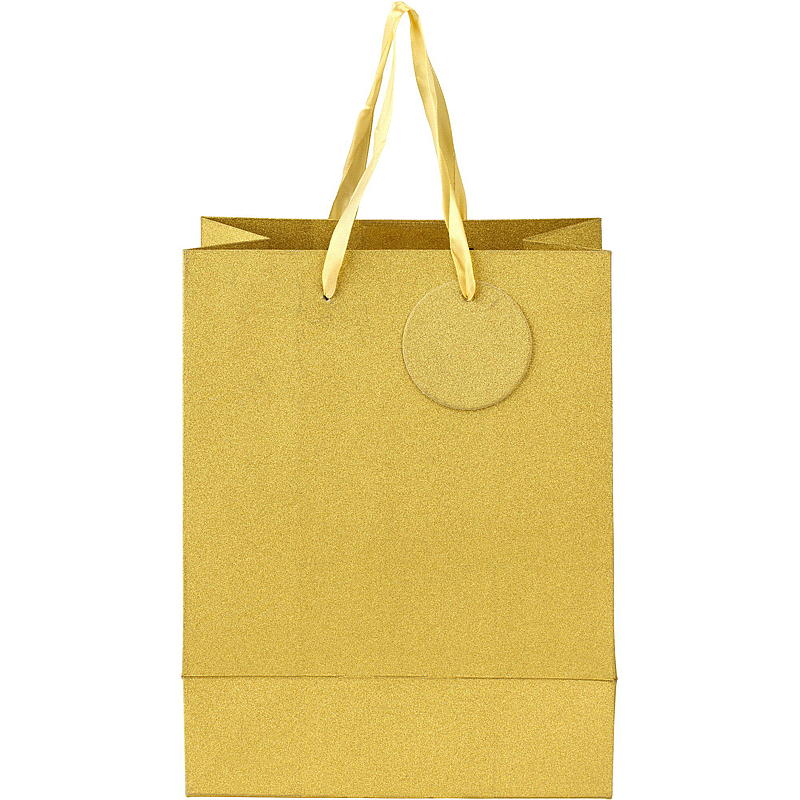 Bolsa de regalo mediana con purpurina, 25,5 x 20 x 11 cm, colores surtidos.