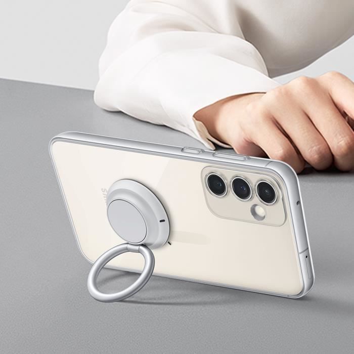 Case - Samsung - Galaxy S25 - Transparent - Ring Holder - Compatible with magnetic mounts