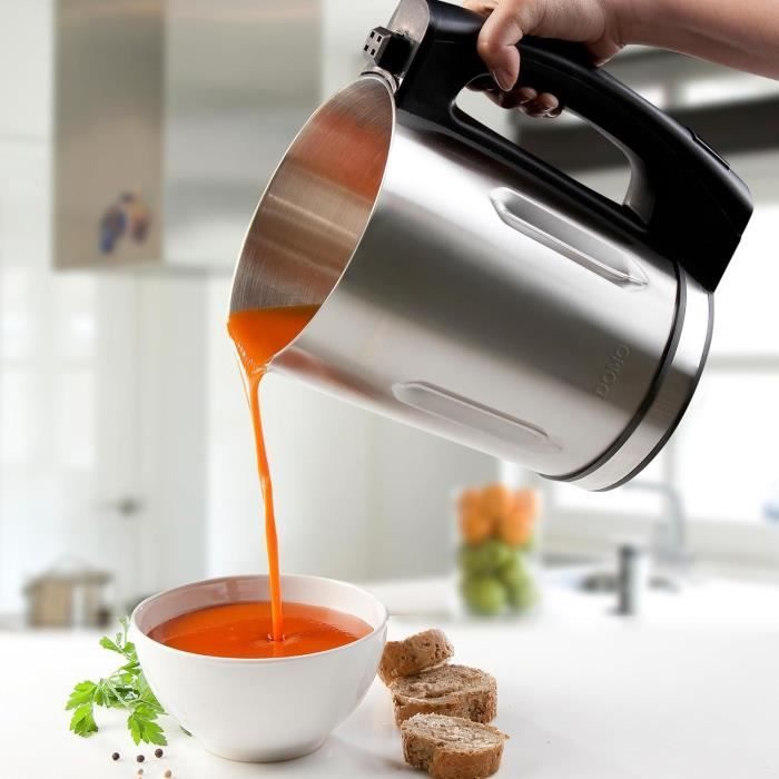 Licuadora con calefacción DOMO - Negra - 1.6L - 3 programas - 1000 vatios - DO498BL