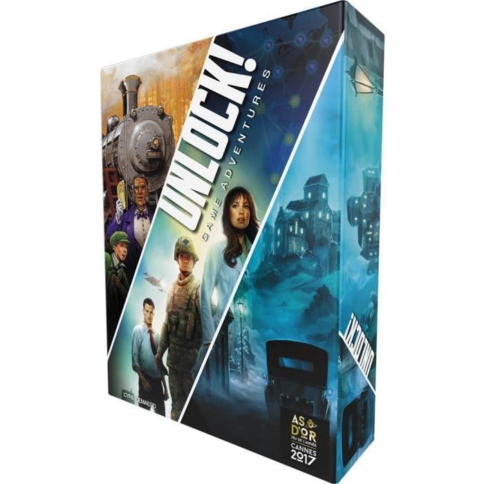 Asmodee - Vaqueros Espaciales - ¡Desbloquea!: Aventuras de juego - Desempaqueta ahora - Juego de mesa - Mayores de 10 años - De 1 a 6 jugadores - 60 min