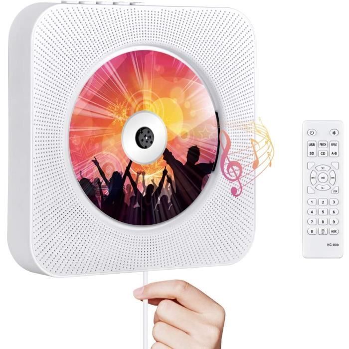 STILLCOOL Draagbare Bluetooth CD-speler - Draadloze HiFi-luidspreker - USB-drive - Wit
