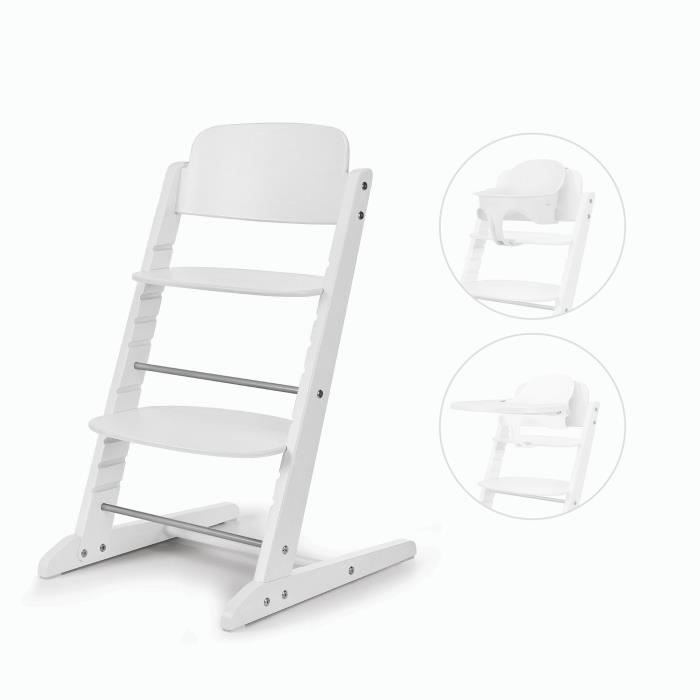 Trona convertible 3 en 1 CYBEX IRIS - Madera - Incluye juego para bebé y bandeja - Totalmente blanca