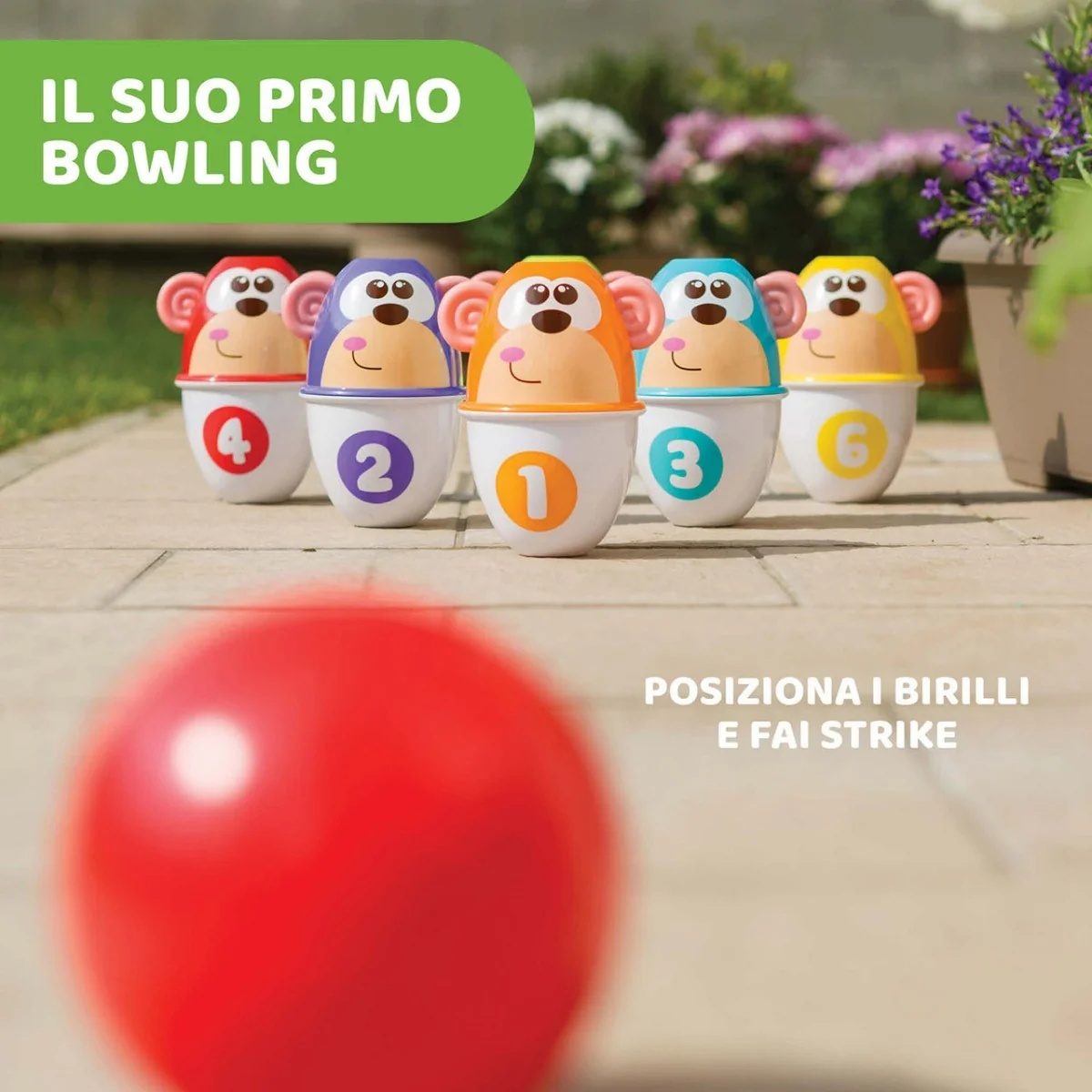 CHICCO Monkey Strike Bowling-Spiel ab 18 Monaten