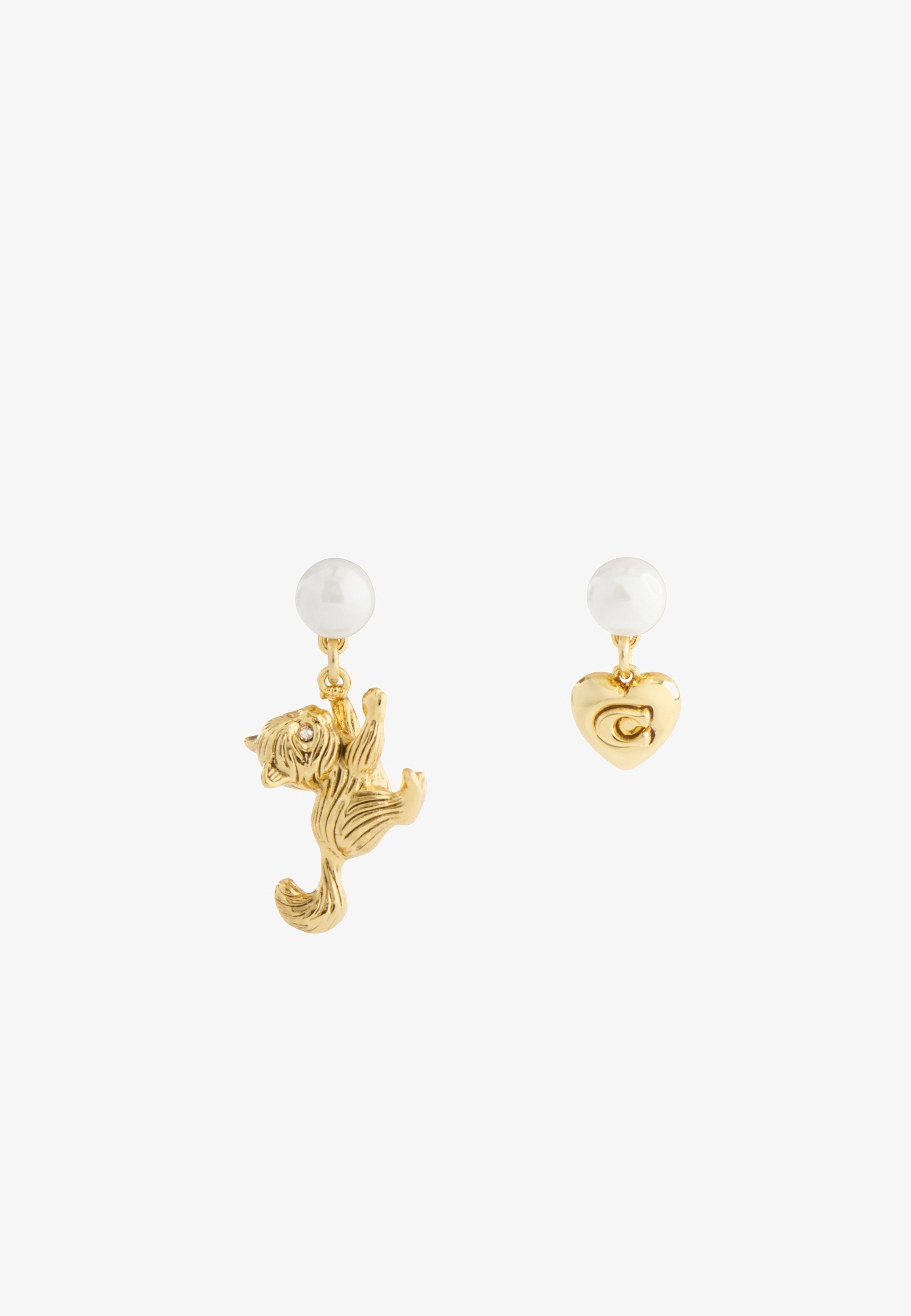 Boucles d'oreilles COACH SIGNATURE C CAT PEARL - naturelles