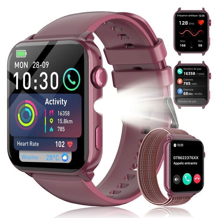 Smartwatch da donna Blackview con chiamate Bluetooth, assistente vocale, funzioni femminili, monitoraggio del sonno e della saturazione di ossigeno (SpO2), smartwatch per adulti.