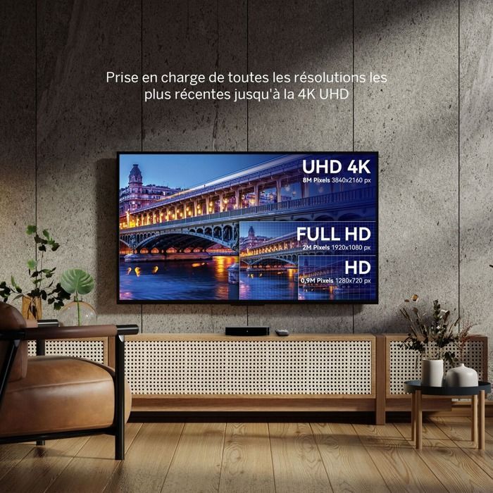 Passerelle multimédia Thomson 4K 270W Blanche avec assistant vocal integre