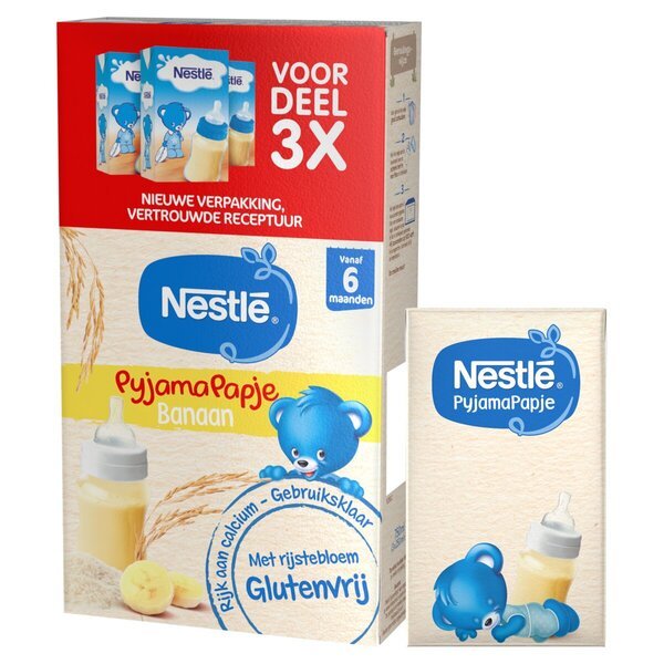 „Nestlé Baby“ bananų pižamos košė kūdikiams nuo 6 mėnesių, 3 x 250 ml