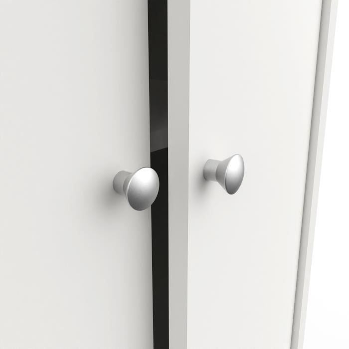 Mueble de baño - BIKINI - 2 + 2 puertas - Blanco mate - 34,6 x 10 x 194,5 cm
