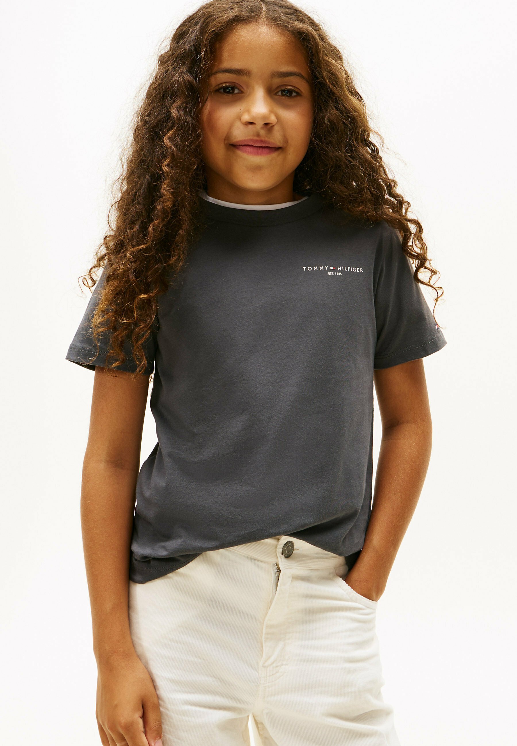 Tommy Hilfiger MINI CORP UNISEX - T-shirt met print - gewassen zwart