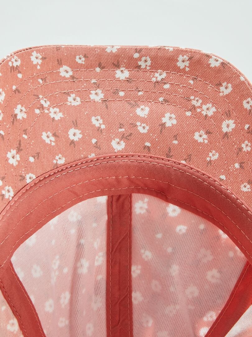 Chapéu de algodão floral - ROSA