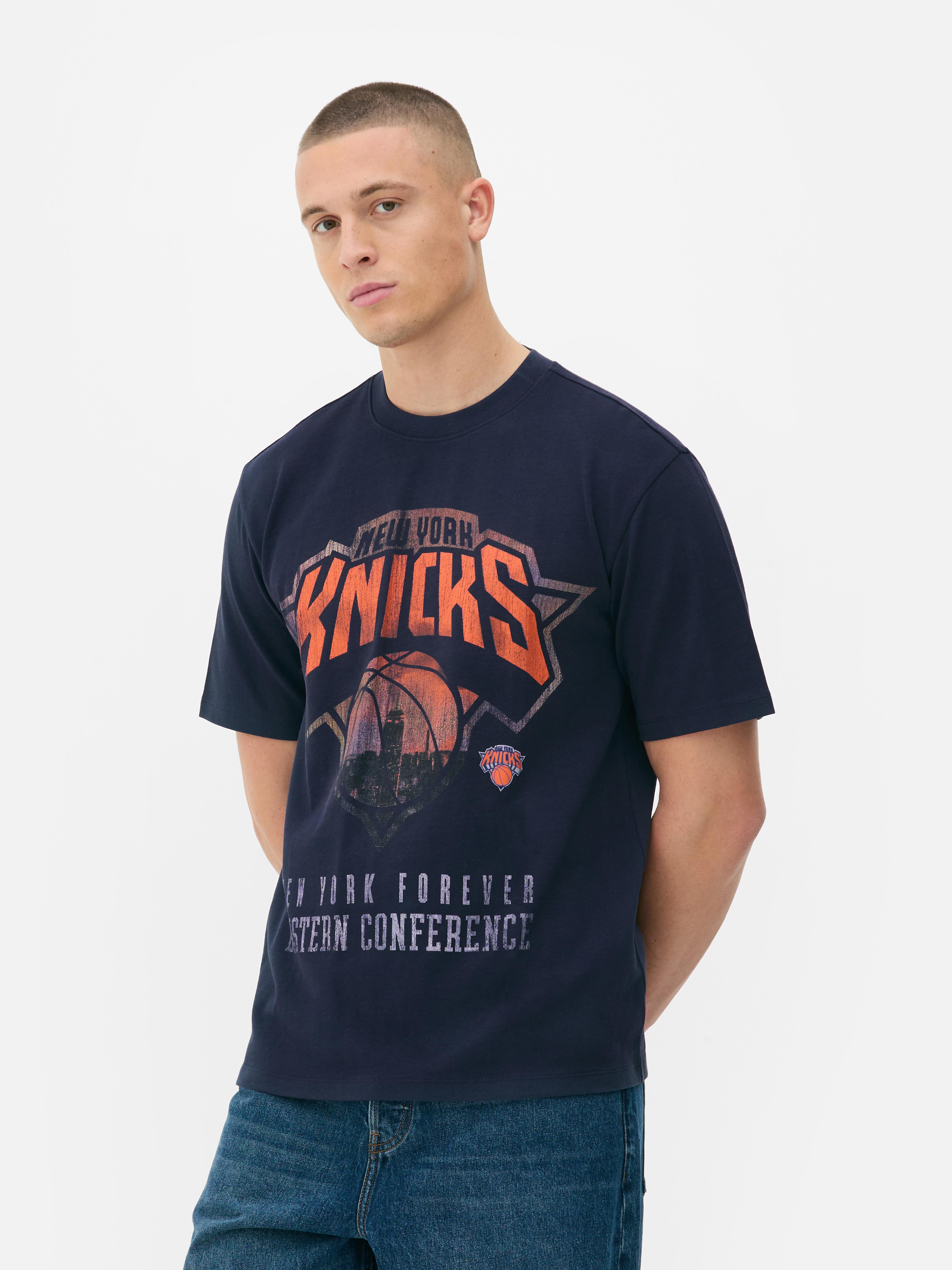 Tricou NBA New York Knicks cu imprimeu Un tricou sport cu guler rotund și imprimeuri NBA New York Knicks