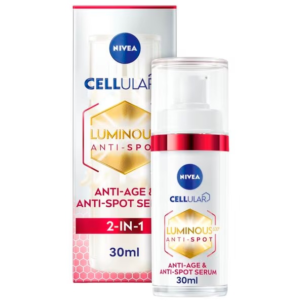 NIVEA Cellular Luminous 630 serums pret novecošanos un pinnēm 30ml - nobriedušai ādai