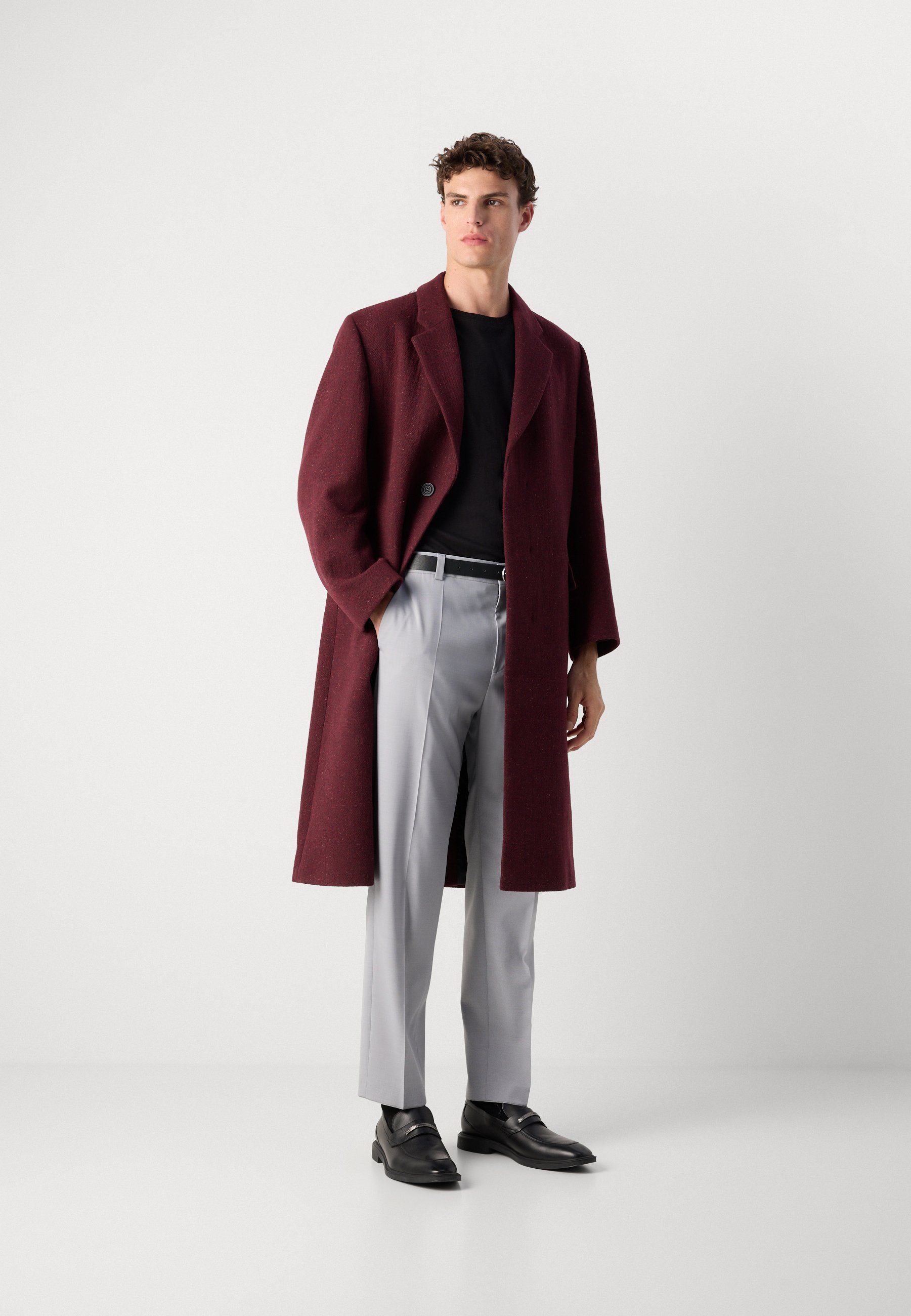 HUGO MALD - Manteau classique - rouge foncé