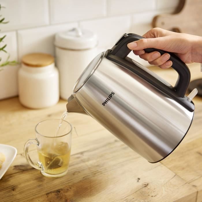 Hervidor PHILIPS Viva HD9351/90 - 2200W - 1,7L - Acero inoxidable - Ebullición rápida