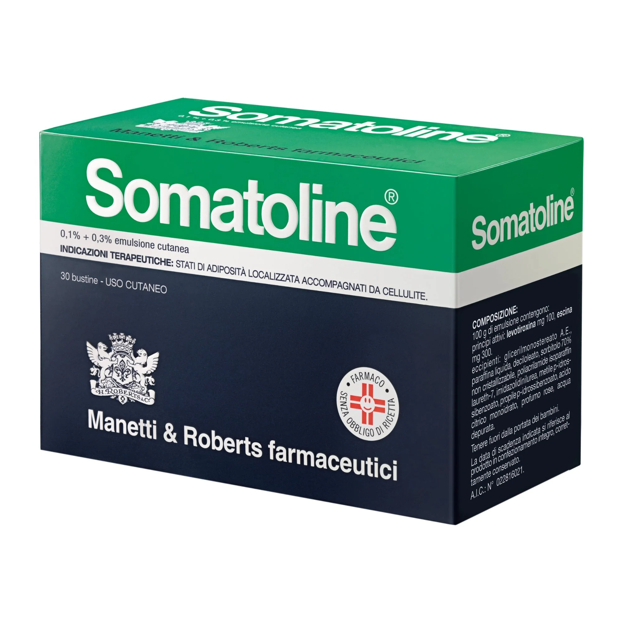 Leviganti Somatoline 0,1% + 3% Emulsione Cutanea - Crema corpo anticellulite, Concentrato Anticellulite