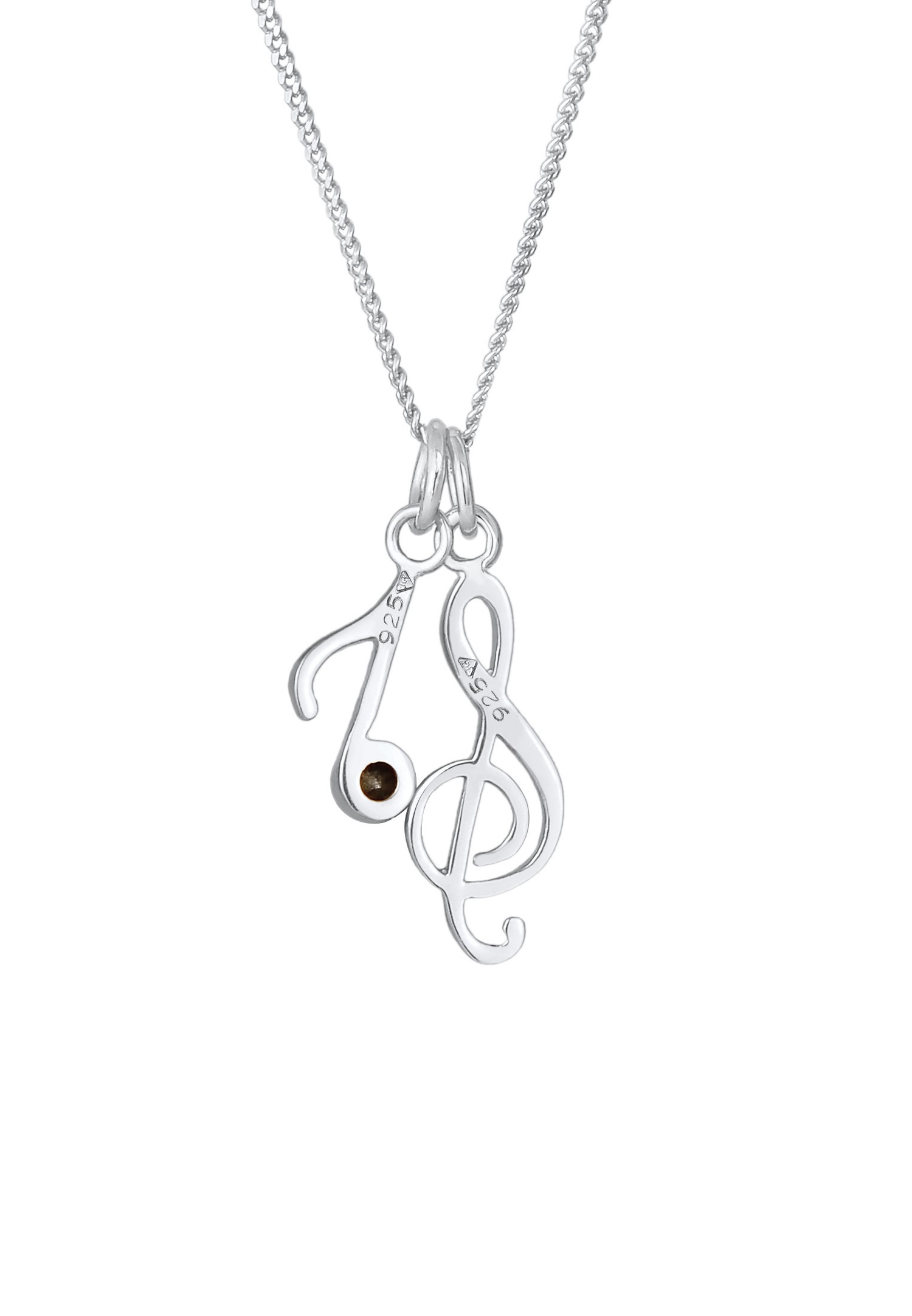 Elli Pendentif pour dames Symbole musical filigrane avec cristaux en 925/1000 argent massif