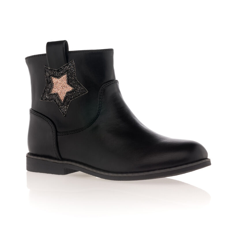 Schwarze Mädchenstiefel/Stiefeletten