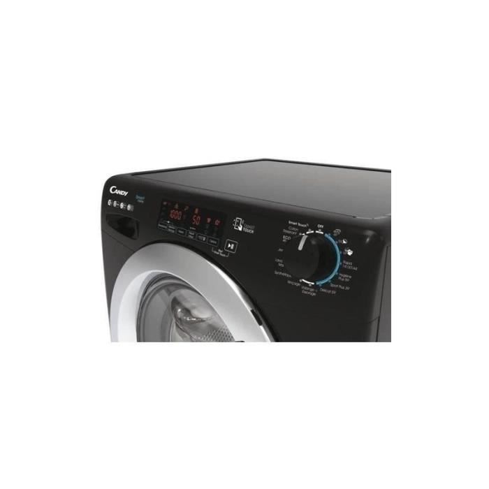 CANDY CSS1410TWMCBE/FR Front-Loading Washing Machine - 10 kg - Induction - Steam - 1400 rpm - Energy Class A - Quick Programs - Black