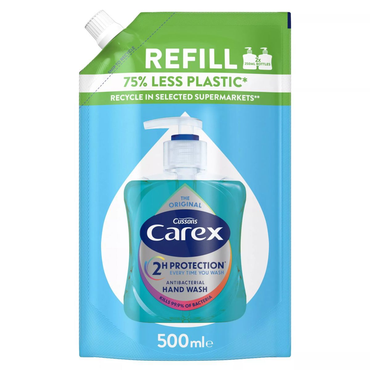 Rezervă de săpun lichid antibacterian Carex 500 ml
