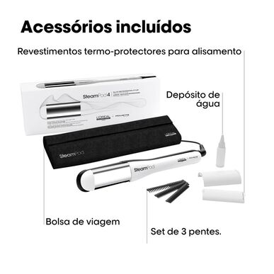 Plancha alisadora de vapor profesional L'Oréal Professionnel SteamPod 4 Edición Limitada Glacial Utopia 1 unidad 1 unidad