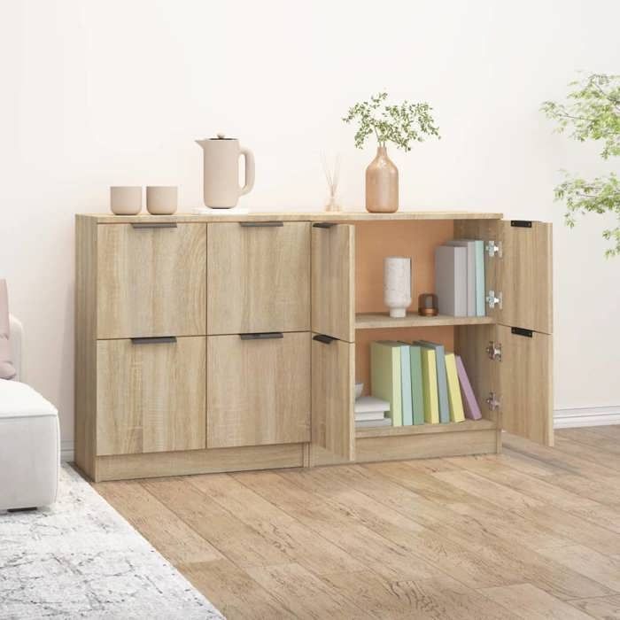 Mobile contenitore CLOUD, cassettiera, armadio, credenza, 2 pezzi, rovere Sonoma, 60x30x70 cm - Legno ingegnerizzato CHYNEW3504790