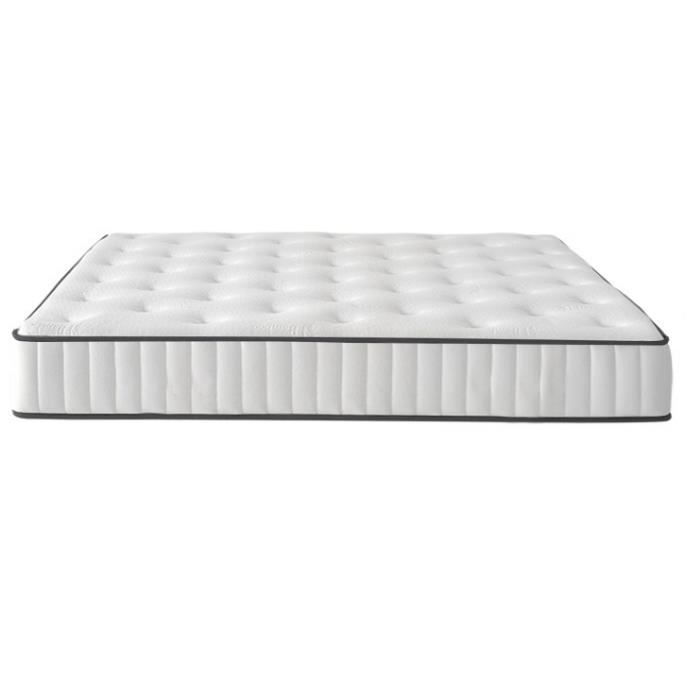 Colchón + Base de Cama - IZTOSS - 140x200cm - Somier de láminas - 2 plazas - 1 base de cama de una pieza