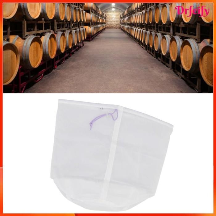 Akozon Sacchetto per gocciolamento da 5 galloni, sacchetto per birrificazione a maglia extra fine per piscina, motore, viola (25 micron)