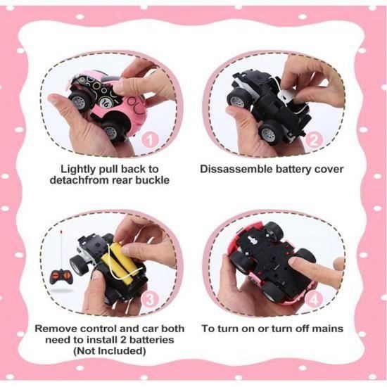 Coche teledirigido para niñas, regalo de cumpleaños para niños de 2, 3, 4, 5 años en adelante (rosa)