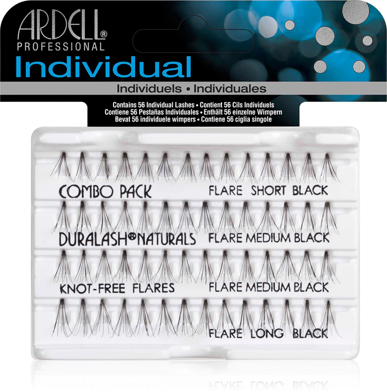 Cílios postiços individuais Ardell sem nós (pacote combinado)