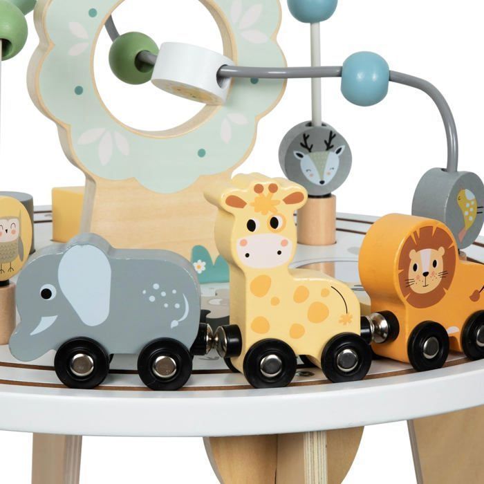 Tavolo attività per bambini - Giocattolo educativo in legno - Mamabrum - Labirinto - Ingranaggi - Incastri di forme