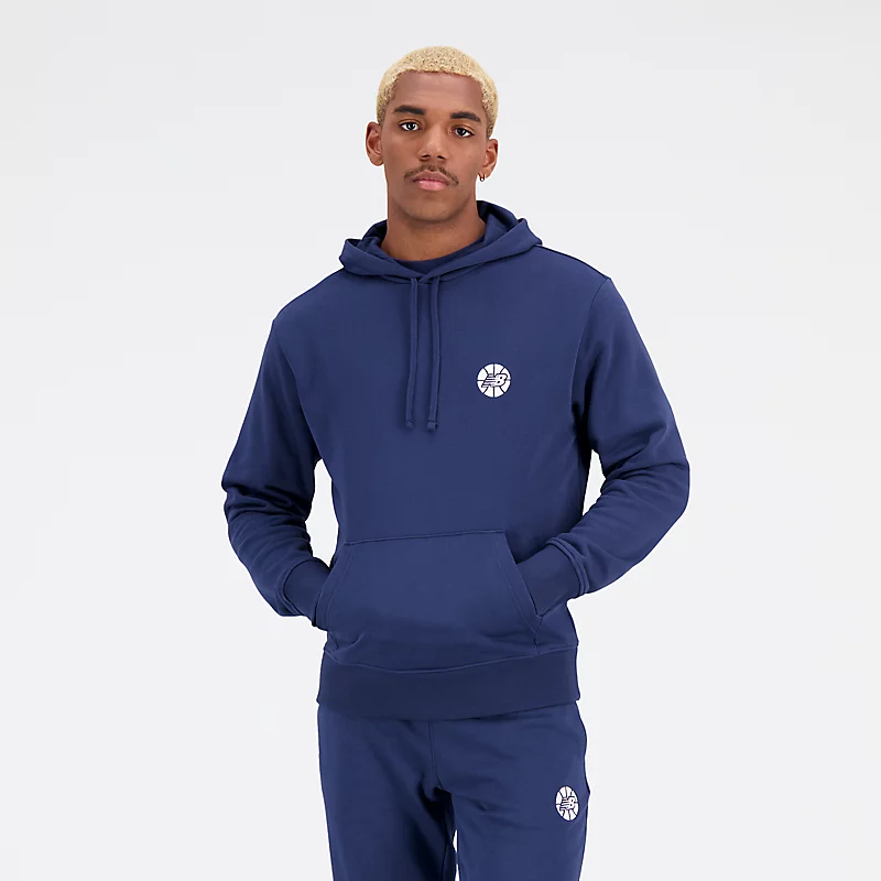 Moletom com capuz masculino NB Hoops Essentials Fundamental - NB Azul Marinho