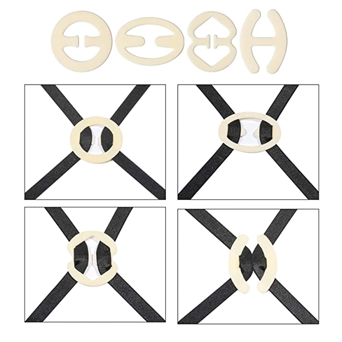 ShapeLux bh-bandjesclips voor ondergoed – Mix