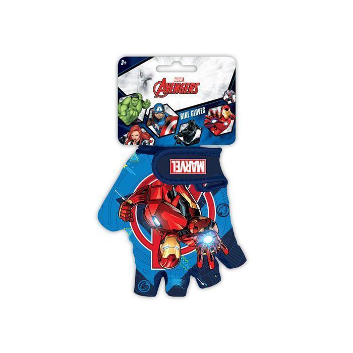 MARVEL Avengers Children's Protective Gloves for Bikes and Scooters, with Hook and Loop Fasteners, for Boys