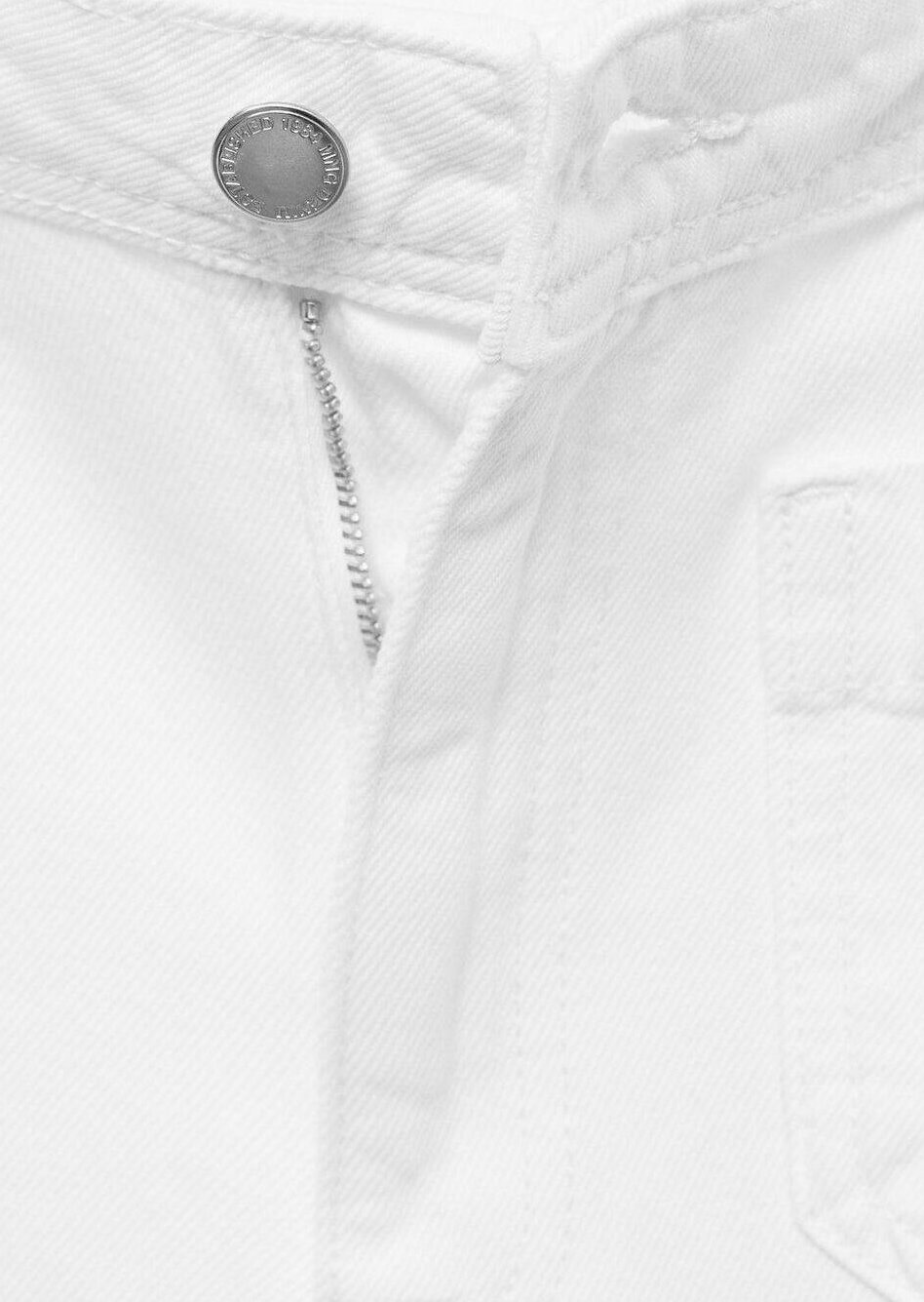Mango WIDE - Jean évasé - blanc
