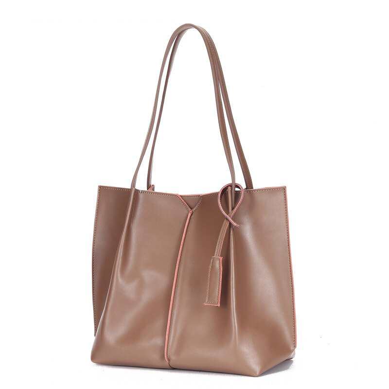 Borsa a tracolla da donna in vera pelle al 100%, borsa a mano grande da donna con manico superiore, borse da ufficio di marca, tendenza 2021