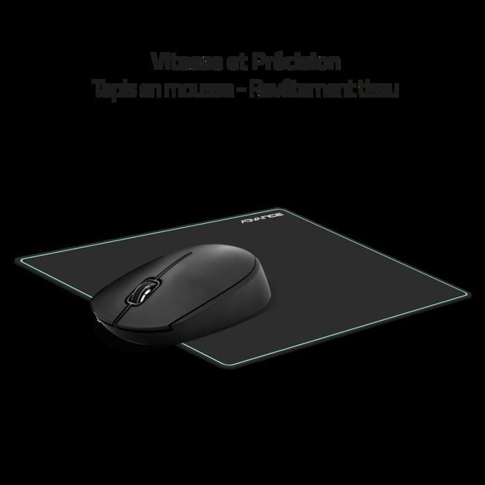 ADVANCE – Pack ELITE WIRELESS COMBO - Clavier et Souris Sans Fil + Tapis AZERTY Slim Design